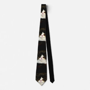 Cravate Kitten noir et blanc