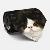 Cravate Kitten noir minimaliste (Roulé)