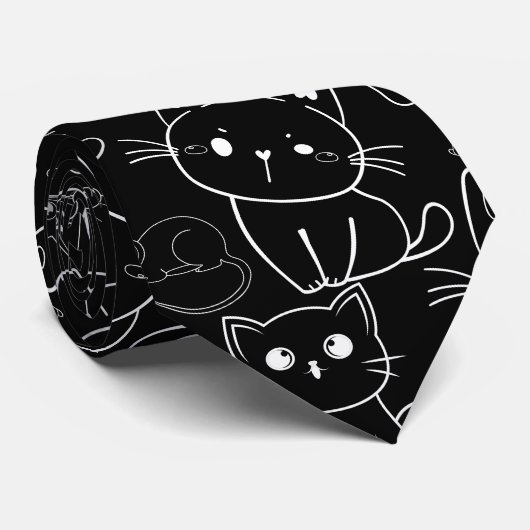 Cravate Kittens Pattern.b. KITP01 🐱    (Roulé)