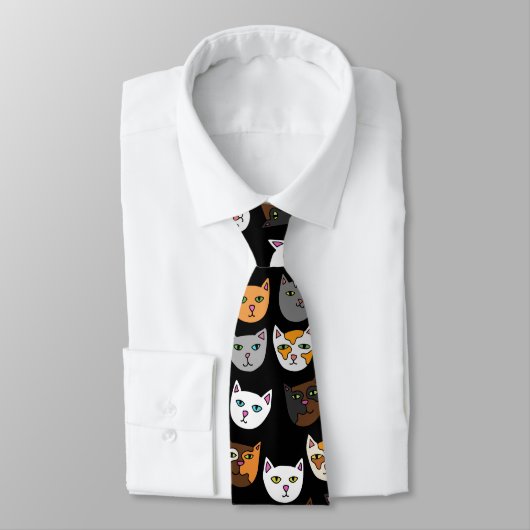 Cravate Kitty Chats partout motif (Attaché)
