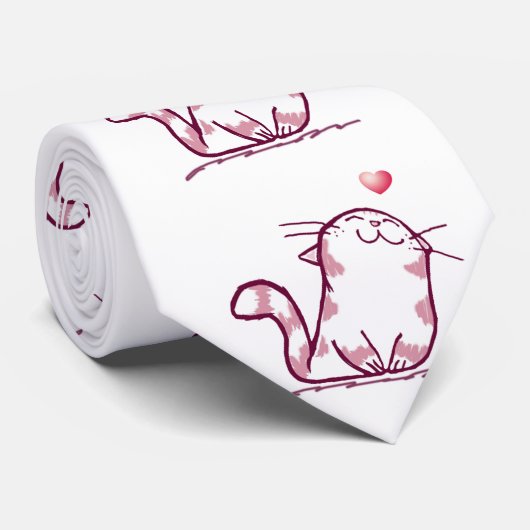 Cravate Kitty Love (Roulé)