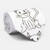 Cravate Kitty Peint (Roulé)