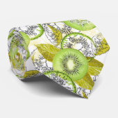Cravate Kiwi, fruité, vert et blanc, frais, juteux, blanc (Roulé)