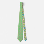 Cravate Kiwi Lime Green Alternative Motif diamant (Devant)