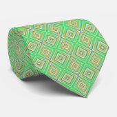 Cravate Kiwi Lime Green Alternative Motif diamant (Roulé)