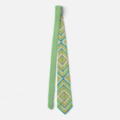 Cravate Kiwi Lime Green Alternative Motif diamant (Dos)