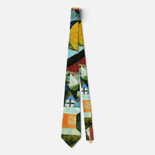 Cravate Klee - Composition avec la demi-lune jaune (Devant)