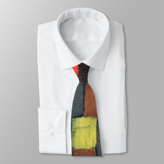 Cravate Klee - Harmonie Abstraite des couleurs (Attaché)