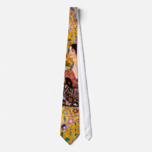 Cravate Klimt, Dame avec ventilateur