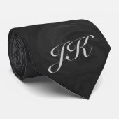 Cravate Kohl Black Monogramme personnalisé (Roulé)