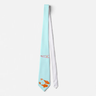 Cravate Koi et Sakura