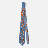 Cravate Koi poisson bleu (Devant)