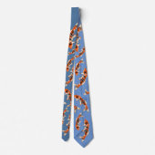 Cravate Koi poisson bleu (Dos)