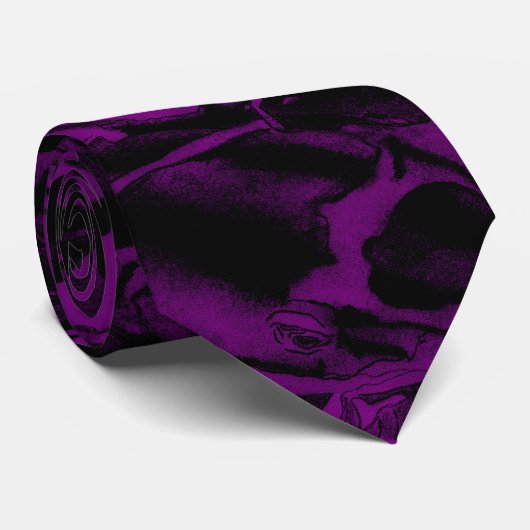 Cravate Koi (violet) (Roulé)
