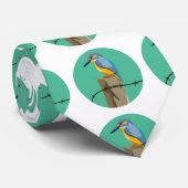 Cravate Kotare Kingfisher Bird (Roulé)
