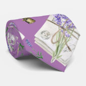 Cravate Krawatte Mediterran Lavendel de Provence Lila (Roulé)