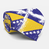 Cravate La Bosnie-Herzégovine grunge diminuent (Roulé)