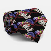 Cravate La Calavera Catrina en couleurs (Roulé)