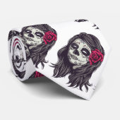 Cravate La Catrina - Dia De Los Muertos (Roulé)