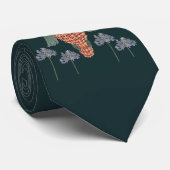 Cravate La chouette de sagesse et de fleurs (Roulé)