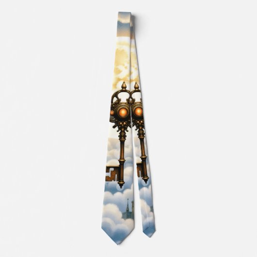 Cravate La Clé de l'Éternité – Ailes Steampunk (Devant)