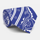 Cravate La conception créative bleue et blanche a équipé (Roulé)