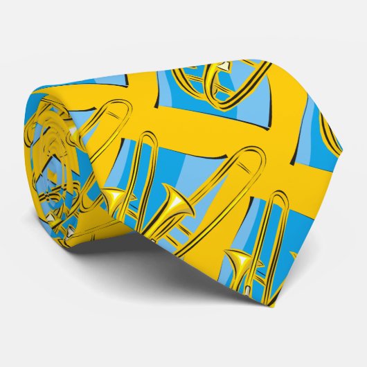 Cravate La conception de jazz de trombone a équipé la (Roulé)