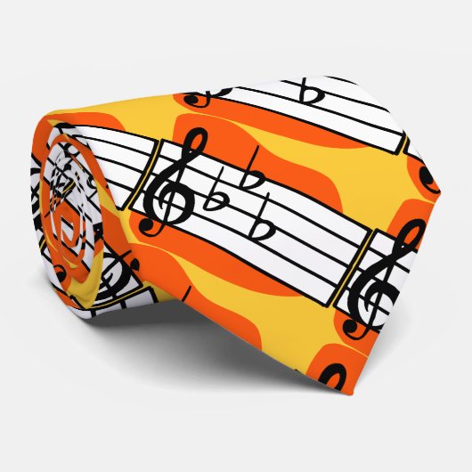 Cravate La conception de notes musicales a équipé la (Roulé)