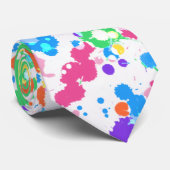 Cravate La couleur d'artiste d'art d'éclaboussure (Roulé)