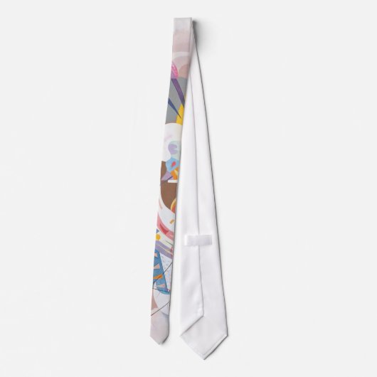 Cravate La courbe dominante de Kandinsky Abstraite (Dos)