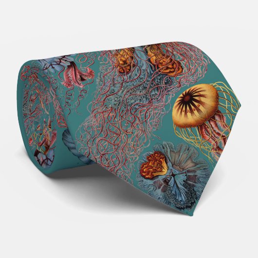 Cravate La disco Medusae d'Ernst Haeckel (Roulé)