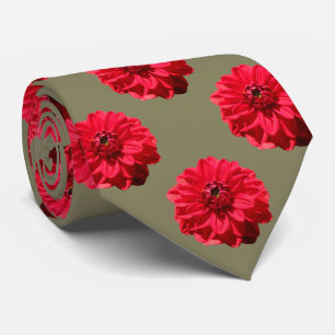 Cravate La fleur a couvert de tuiles la photo rouge de