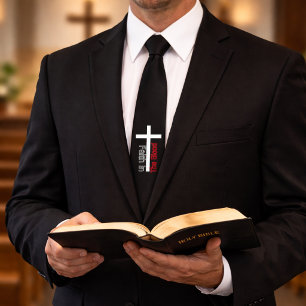 Cravate La Foi Dans La Croix Du Pasteur Du Sang