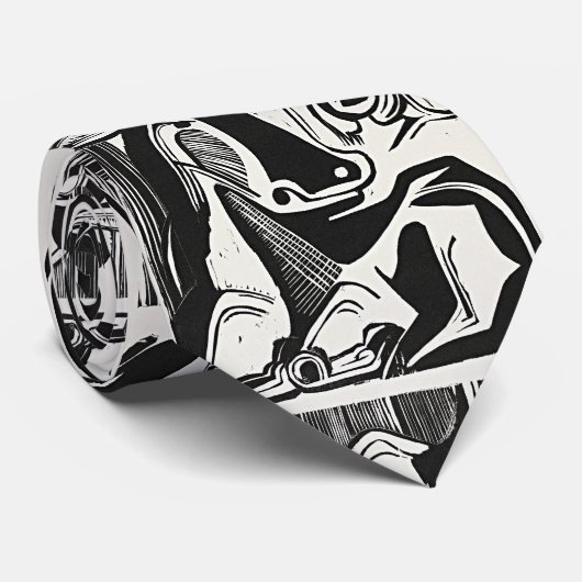 Cravate La Grande Vache Couchée de Kirchner - Art (Roulé)