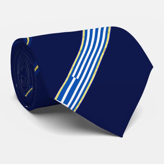 Cravate La Grèce barre le drapeau (Roulé)