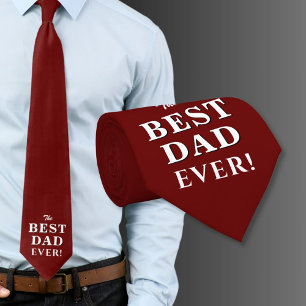 Cravate La Journée des pères du meilleur papa rouge mode