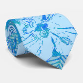 Cravate La ketmie fleurit le bleu (Roulé)