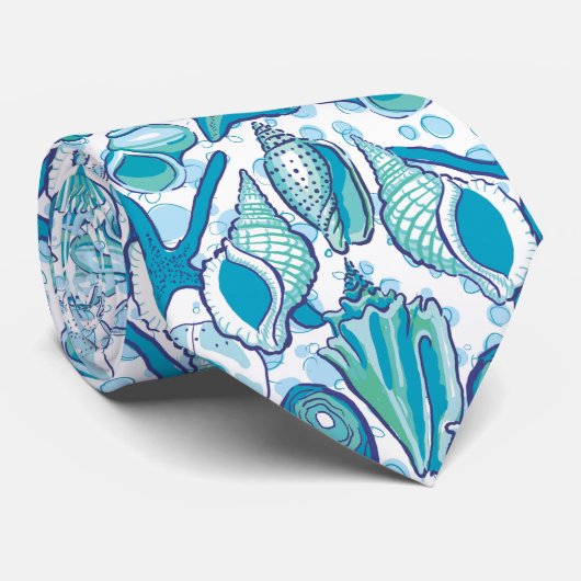 Cravate La mer Shell attachent (Roulé)