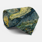 Cravate La nuit étoilée de Vincent van Gogh (1889) (Roulé)