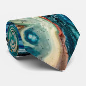 Cravate La peinture abstraite de la glace et du poisson (Roulé)
