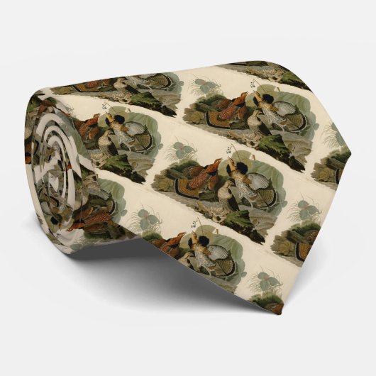 Cravate La peinture d'Audubon d'un trio de grouse de (Roulé)