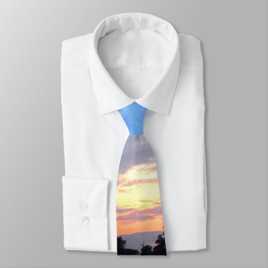 Cravate La plage au coucher du soleil (Attaché)