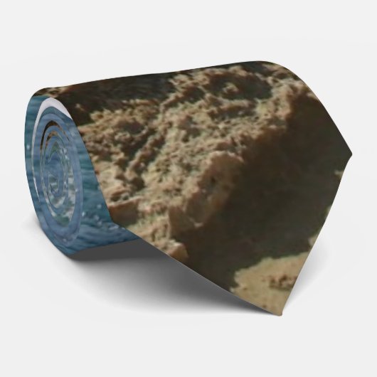Cravate La plage rencontre l'océan (Roulé)