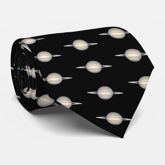 Cravate La planète Saturn (Roulé)