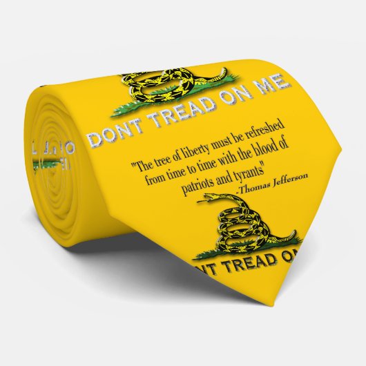 Cravate La PRÉCAUTION "ne marchent pas sur moi" le (Roulé)