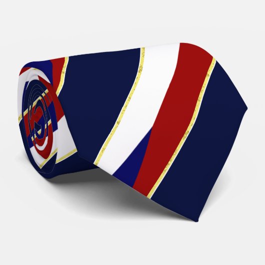 Cravate La République Tchèque barre le drapeau (Roulé)