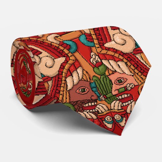 Cravate La roue (aztèque) maya/de calendrier (Roulé)