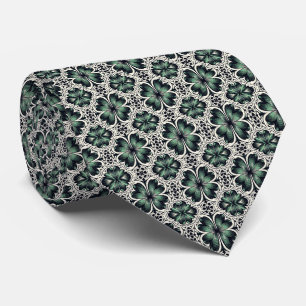 Cravate La Saint-Patrick Abstrait Motif de trèfle à quatre