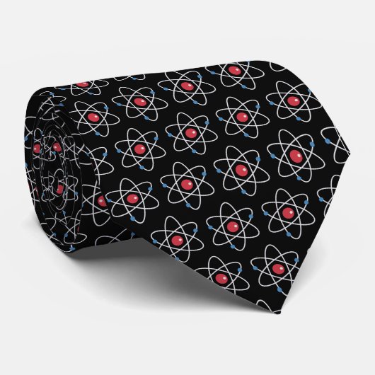 Cravate La Science de motif d'atomes (Roulé)