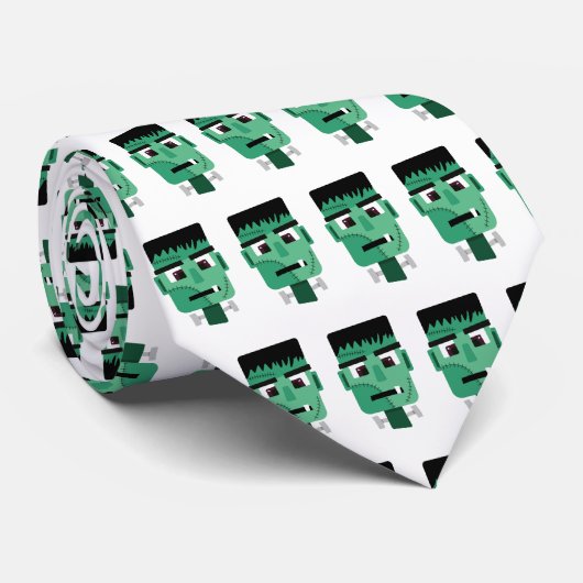 Cravate La tête du monstre Frankenstein (Roulé)